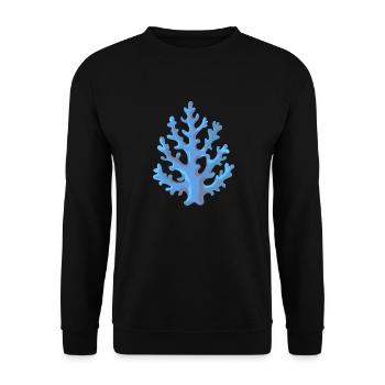 Corail en bleu - Sweat-shirt Unisexe - noir - Devant - Alina (178cm) & Michal (187cm)