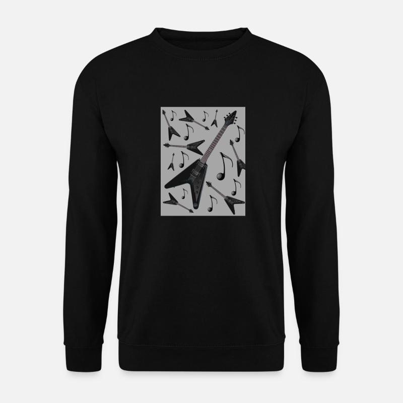 Gitarren Shirt - Unisex Pullover - Schwarz