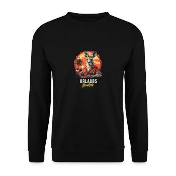 Kangourou Chaise longue Vacances Fun Plage Travail d’été - Sweat-shirt Unisexe - noir - Devant - Alina (178cm) & Michal (187cm)