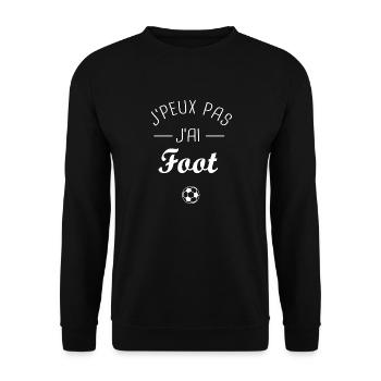 J'peux pas jai Foot football joueur de foot soccer - Sweat-shirt Unisexe - noir - Devant - Alina (178cm) & Michal (187cm)