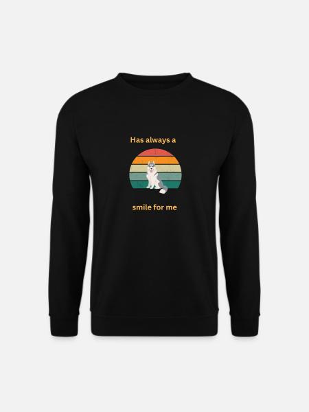 Has always a smile for me husky - Unisex Pullover - Schwarz