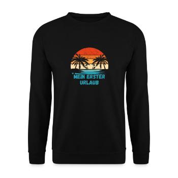 Mein erster Urlaub - Unisex Pullover - Schwarz - Vorne - Alina (178cm) & Michal (187cm)