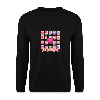 Love is everything - Unisex Sweatshirt - black - Front - Alina (178cm) & Michal (187cm)