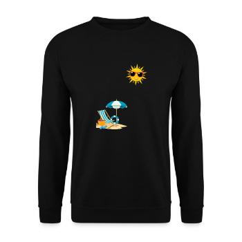 Soleil au bord de plage - Sweat-shirt Unisexe - noir - Devant - Alina (178cm) & Michal (187cm)