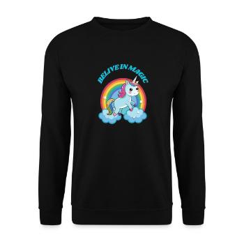 Belive in Magic - Unisex Pullover - Schwarz - Vorne - Alina (178cm) & Michal (187cm)