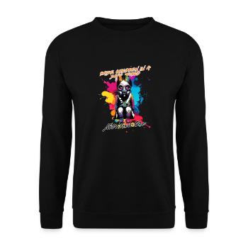 Raise Children in a Safe World - Unisex Pullover - Schwarz - Vorne - Alina (178cm) & Michal (187cm)