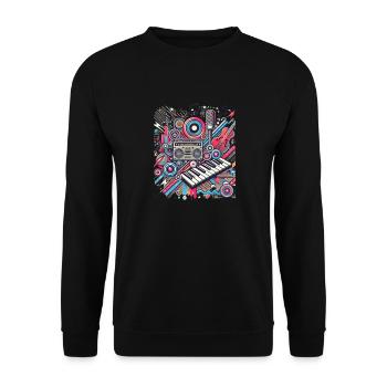 Music Lovers - Unisex Sweatshirt - black - Front - Alina (178cm) & Michal (187cm)