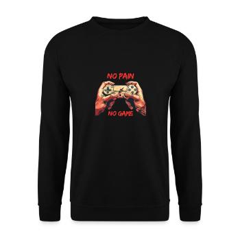 NO Pain NO Game - Unisex Pullover - Schwarz - Vorne - Alina (178cm) & Michal (187cm)