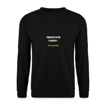 Homeoffice... - Unisex Pullover - Schwarz - Vorne - Alina (178cm) & Michal (187cm)