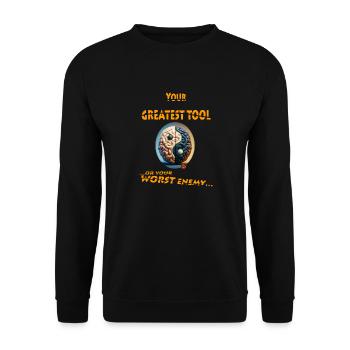 GREATEST TOOL - Unisex Sweatshirt - black - Front - Alina (178cm) & Michal (187cm)