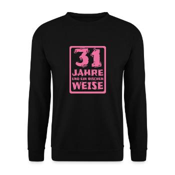 Alter 31 - Unisex Pullover - Schwarz - Vorne - Alina (178cm) & Michal (187cm)