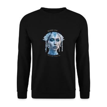 Wake Me When You Need Me - Unisex Pullover - Schwarz - Vorne - Alina (178cm) & Michal (187cm)