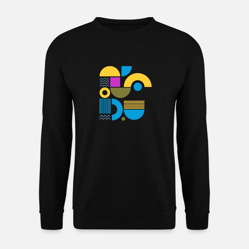 "Modern Look Yellow Blue" - Unisex Pullover - Schwarz