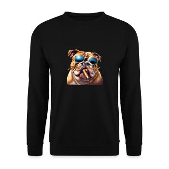 be cool - Unisex Pullover - Schwarz - Vorne - Alina (178cm) & Michal (187cm)