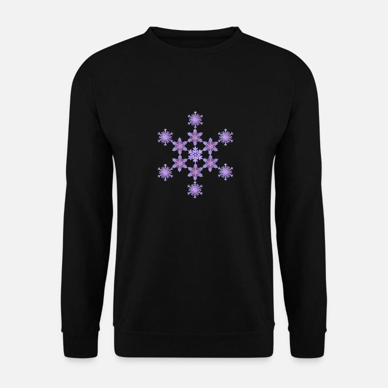 Schneeflockenmandala - Unisex Pullover - Schwarz