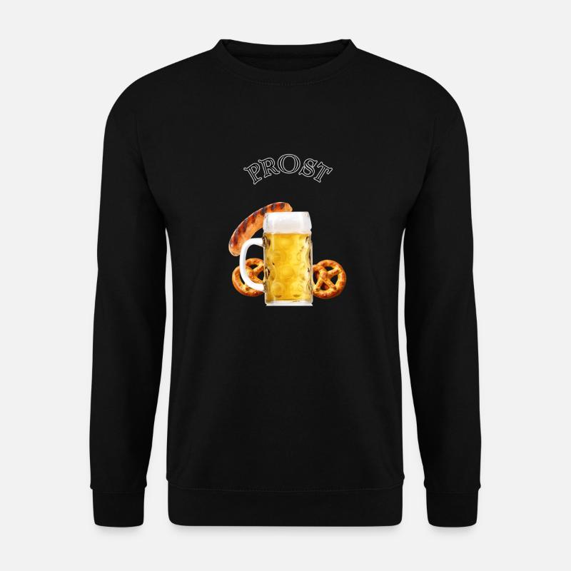 Prost Maß Wurst und Pretzel - Unisex Pullover - Schwarz