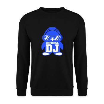 Pinguin Official DJ Vogel Party Club Musik Feiern - Unisex Pullover - Schwarz - Vorne - Alina (178cm) & Michal (187cm)