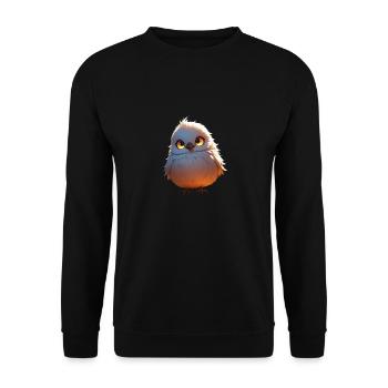 cute cartoon bird - Unisex Sweatshirt - black - Front - Alina (178cm) & Michal (187cm)