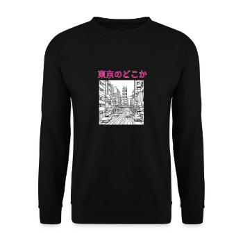 somewhere in Tokyo - Unisex Sweatshirt - black - Front - Alina (178cm) & Michal (187cm)