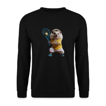 Hérisson sportif - Sweat-shirt Unisexe - noir - Devant - Alina (178cm) & Michal (187cm)