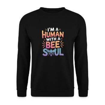 Honigbiene Imker Bienen Biene - Unisex Pullover - Schwarz - Vorne - Alina (178cm) & Michal (187cm)