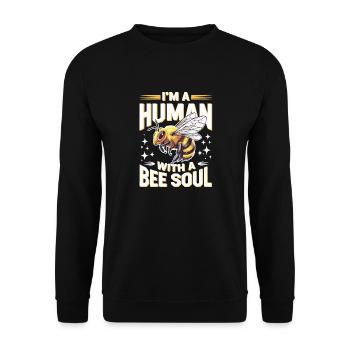 Honigbiene Imker Bienen Biene - Unisex Pullover - Schwarz - Vorne - Alina (178cm) & Michal (187cm)
