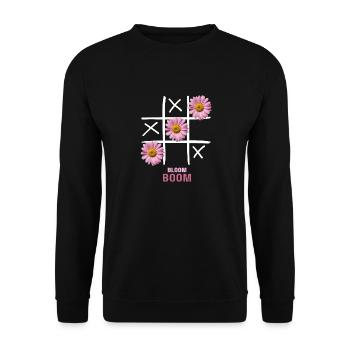 Bloom Boom - Unisex Sweatshirt - black - Front - Alina (178cm) & Michal (187cm)
