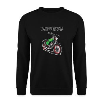 S51 (green) // Illustration - Unisex Sweatshirt - black - Front - Alina (178cm) & Michal (187cm)