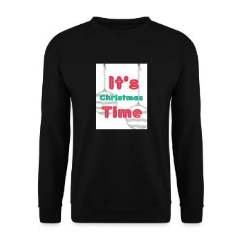 It's Christmas time - Unisex Pullover - Schwarz - Vorne - Alina (178cm) & Michal (187cm)