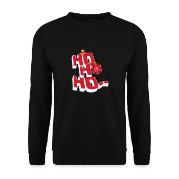 Ho Ho Ho - Unisex Pullover - Schwarz - Vorne - Alina (178cm) & Michal (187cm)
