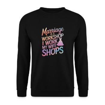 Ehemann Ehegatte Familie Hochzeit - Unisex Pullover - Schwarz - Vorne - Alina (178cm) & Michal (187cm)