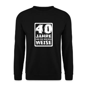 40 - Unisex Pullover - Schwarz - Vorne - Alina (178cm) & Michal (187cm)