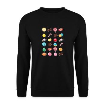 Sweets and sweet treats - Unisex Sweatshirt - black - Front - Alina (178cm) & Michal (187cm)