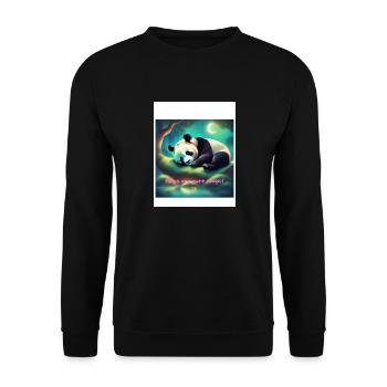 naps are pure magic sleeping panda - Unisex Sweatshirt - black - Front - Alina (178cm) & Michal (187cm)