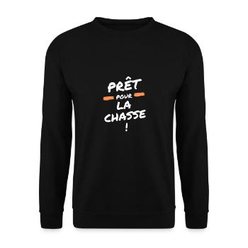 Prêt pour la chasse - Sweat-shirt Unisexe - noir - Devant - Alina (178cm) & Michal (187cm)