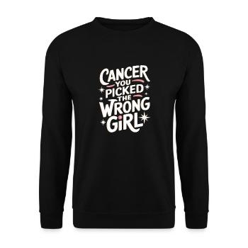 Sensibilisation au cancer Cancer Cancer du sein - Sweat-shirt Unisexe - noir - Devant - Alina (178cm) & Michal (187cm)