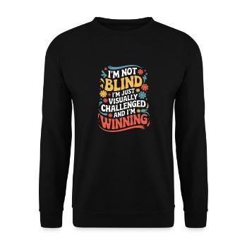 Aveugle Personnes malvoyantes - Sweat-shirt Unisexe - noir - Devant - Alina (178cm) & Michal (187cm)