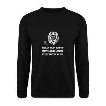 Bock auf Dart - Darts WM - Unisex Pullover - Schwarz - Vorne - Alina (178cm) & Michal (187cm)