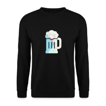 Malle-Bierglas - Unisex Pullover - Schwarz - Vorne - Alina (178cm) & Michal (187cm)