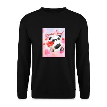 Self Love - Unisex Sweatshirt - black - Front - Alina (178cm) & Michal (187cm)