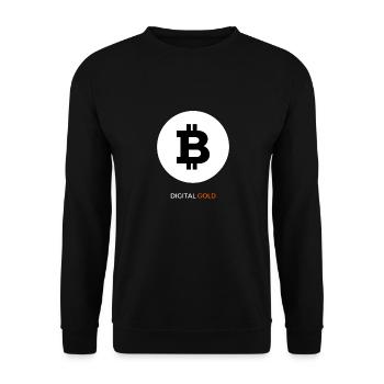 Digital Gold – Bitcoin Inspired Clothing - Unisex Sweatshirt - black - Front - Alina (178cm) & Michal (187cm)