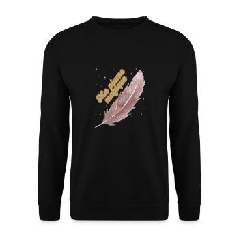 Plume magique - Sweat-shirt Unisexe - noir - Devant - Alina (178cm) & Michal (187cm)