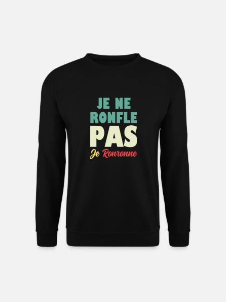 Ik snurk niet, ik spinnen - Uniseks sweater - zwart