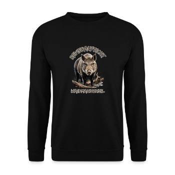Jäger-Waidmannsheil Revieraufsicht-Wildschwein - Sweat-shirt Unisexe - noir - Devant - Alina (178cm) & Michal (187cm)