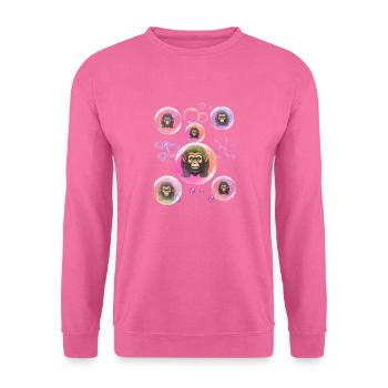 Bulles de Savon Singe - Sweat-shirt Unisexe - rose - Devant