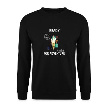 Ready for Adventure - Unisex Sweatshirt - black - Front - Alina (178cm) & Michal (187cm)
