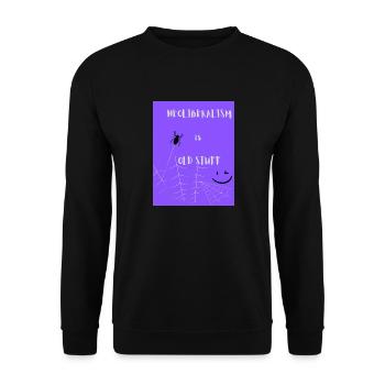 NEOLIBERALISM is OLD STUFF - Sweat-shirt Unisexe - noir - Devant - Alina (178cm) & Michal (187cm)