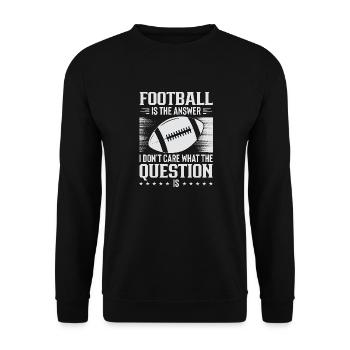 football américain - Sweat-shirt Unisexe - noir - Devant - Alina (178cm) & Michal (187cm)