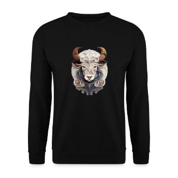 Sternzeichen Stier - Unisex Pullover - Schwarz - Vorne - Alina (178cm) & Michal (187cm)