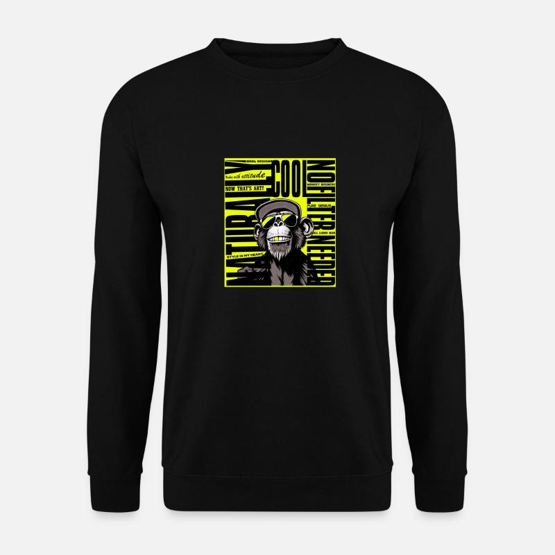 Naturally cool, monkey-strong! - EnrolDesign - Unisex Sweatshirt - black
